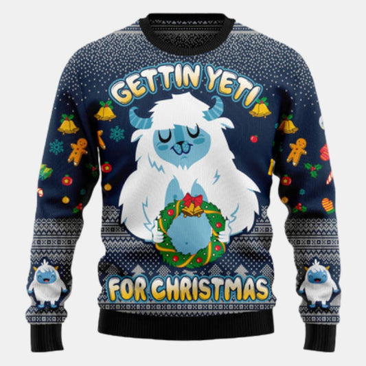 Gettin Yeti For Christmas Ugly Sweater - Christmas sweater gift