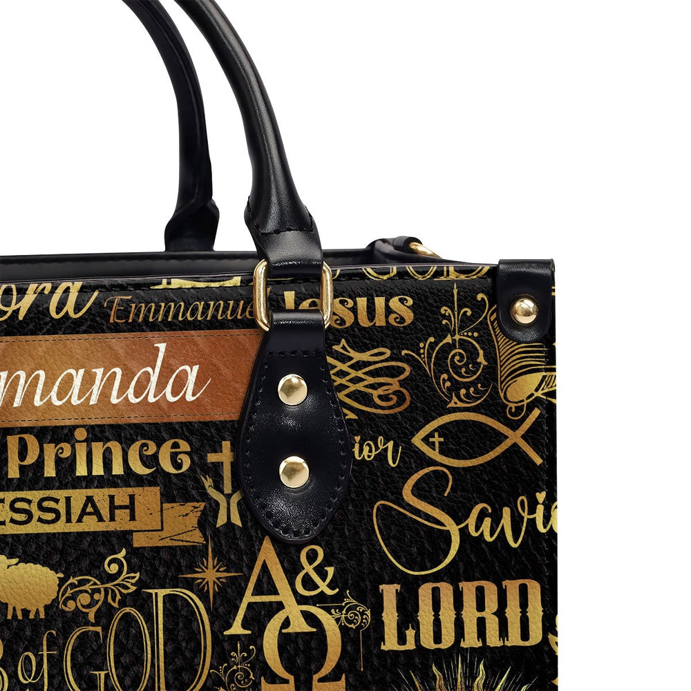 Personalized Christian Leather Bag, Lamb Of God Leather Handbag, Faith Handbag