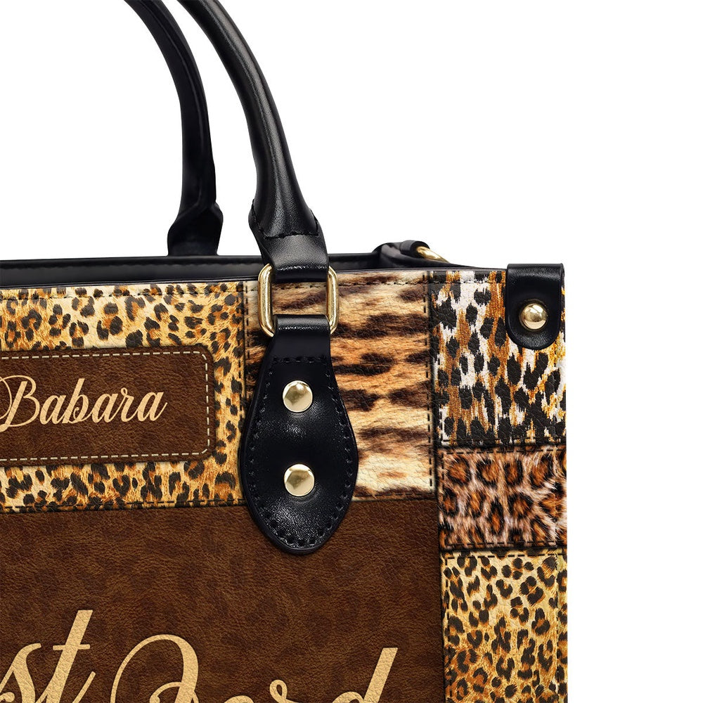 Personalized Christian Leather Bag, Trust In The Lord With All Your Heart Proverbs 35-6 Leather Handbag, Faith Handbag