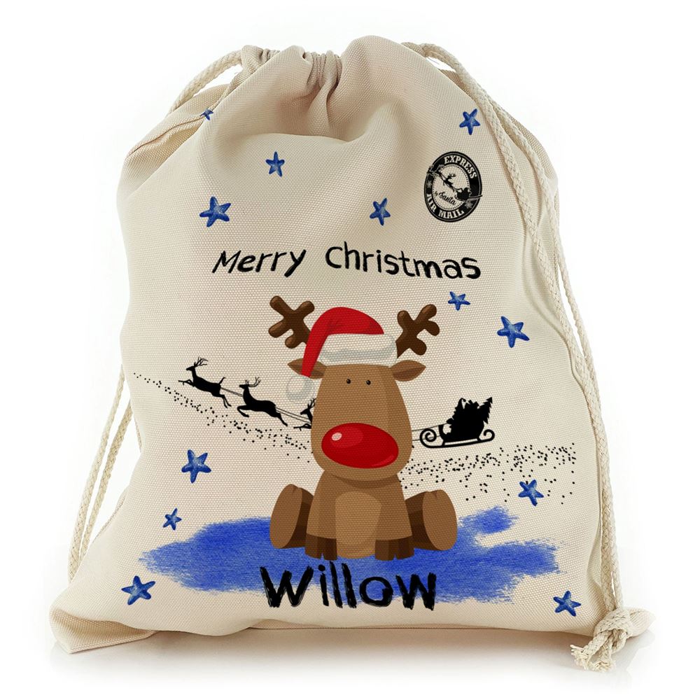 Rudolph the Red Nose Reindeer Christmas Sack, Gift For Chidren, Christmas Bag Gift, Christmas Gift 2023