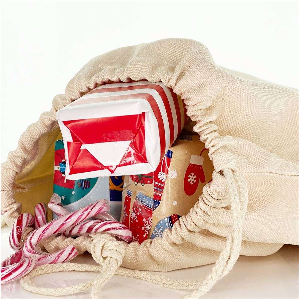 Stylish Text and Stag Deer Sketch Christmas Sack, Gift For Chidren, Christmas Bag Gift, Christmas Gift 2023