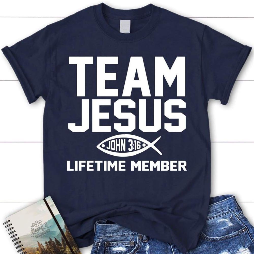 Team Jesus Lifetime Member Womens Christian T Shirt, Jesus Shirts, Blessed T Shirt, Bible T shirt, T shirt Women