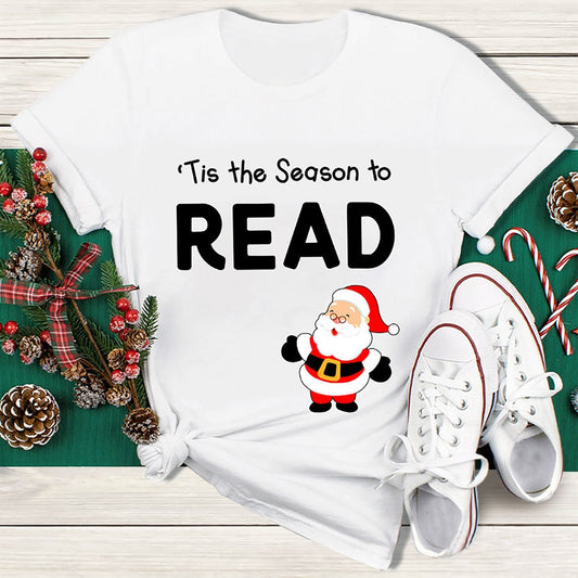 Tis The Season To Read T Shirt, Merry T Shirt, Unisex Christmas Shirts