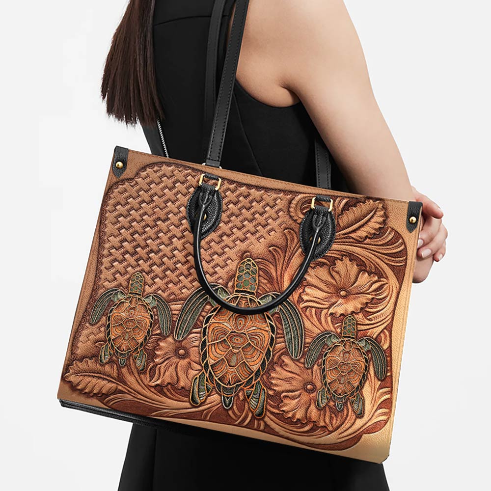 Turtle Leather Bag, Gift Ideas For Turtle Lovers, Women's Pu Leather Bag