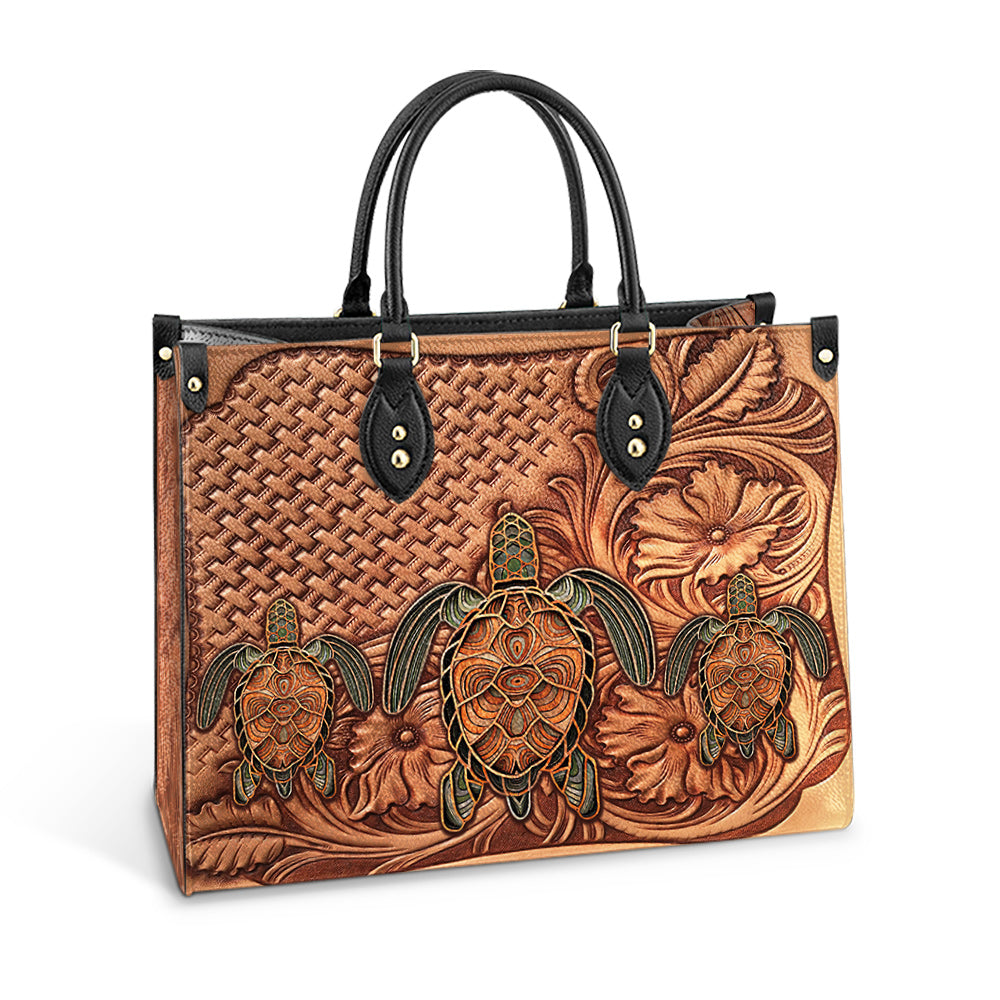 Turtle Leather Bag, Gift Ideas For Turtle Lovers, Women's Pu Leather Bag