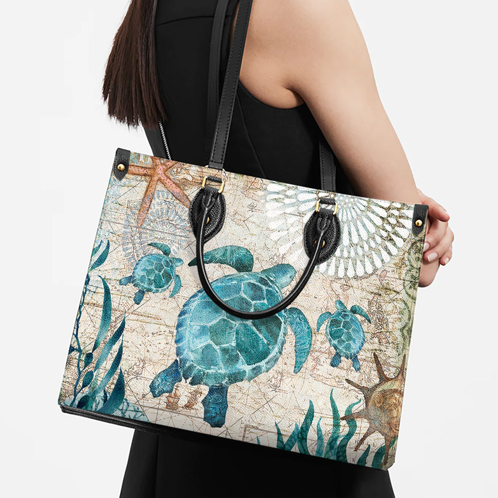 Turtle Pu Leather Bag, Gift Ideas For Turtle Lovers, Women's Pu Leather Bag