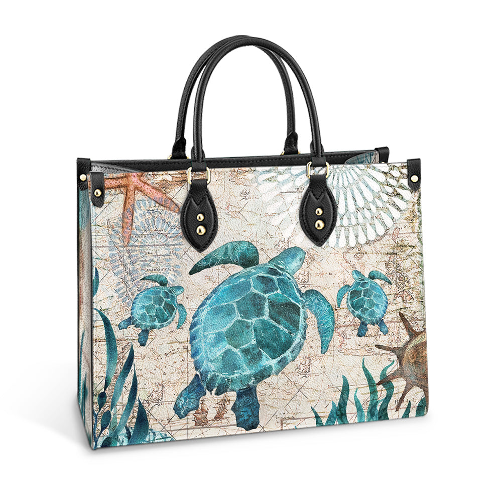 Turtle Pu Leather Bag, Gift Ideas For Turtle Lovers, Women's Pu Leather Bag